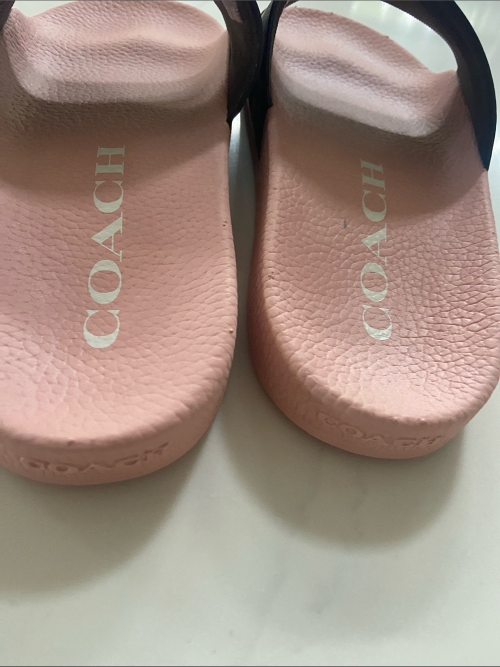 Coach Pink Slide Sandals with Floral-Print Signature Strap - Picture 11 of 15